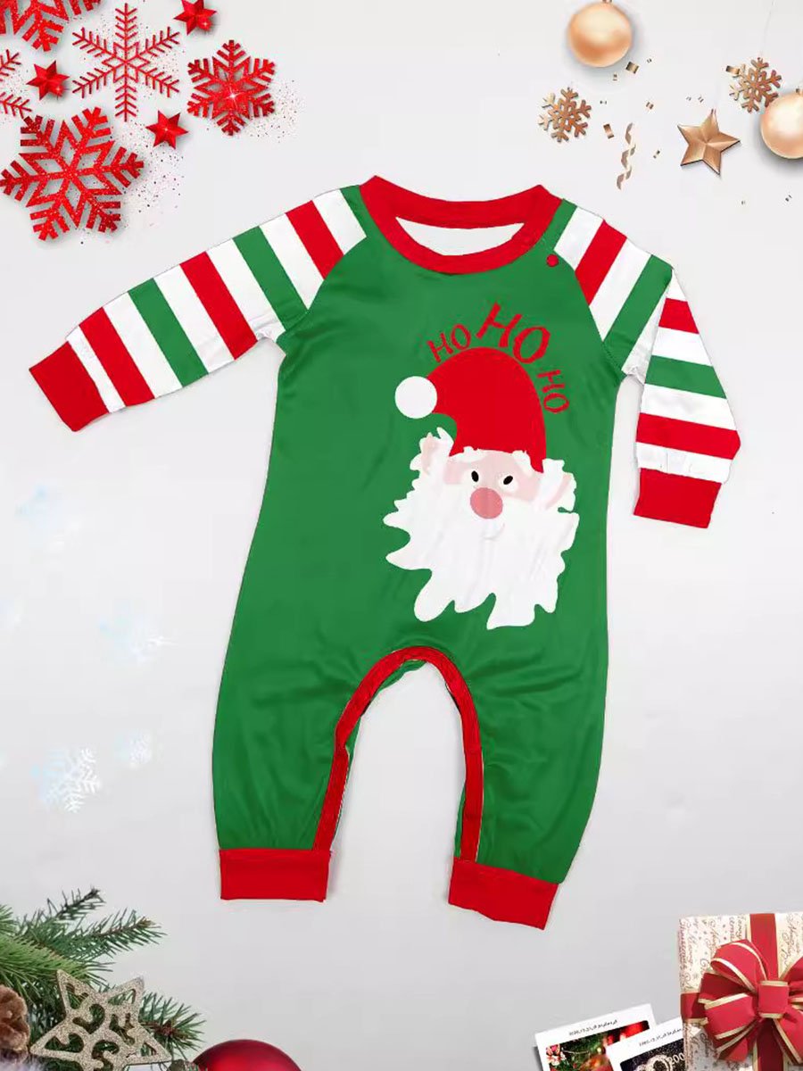 Homewear Set Santa Claus Striped Christmas Parent-Child Christmas Pajamas