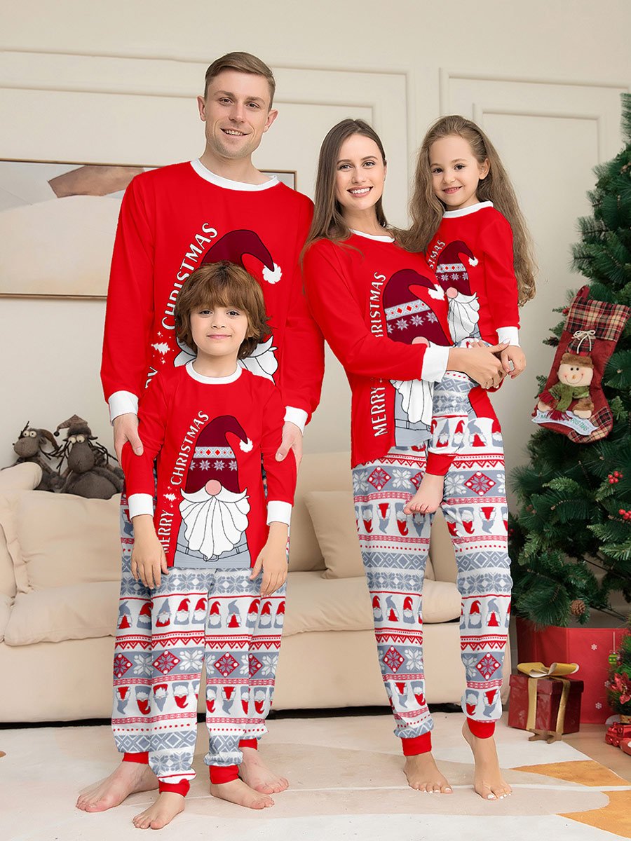 Christmas Santa Family Home Clothes Set