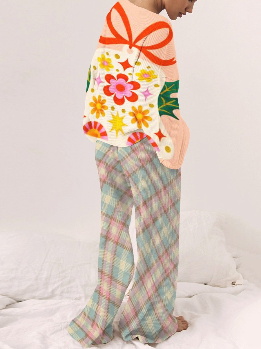 Women's Bell Plaid Pajamas Set