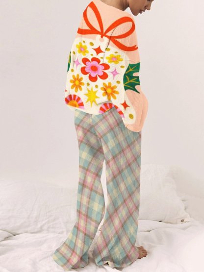 Women's Bell Plaid Pajamas Set