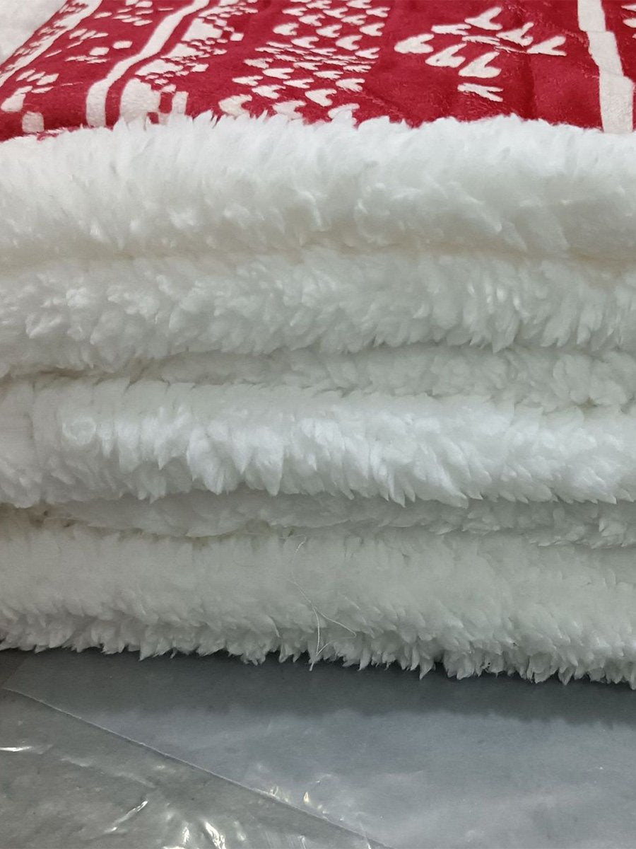 Christmas Printed Elk Snowman Gingerbread Man Snowflake Sofa Blanket