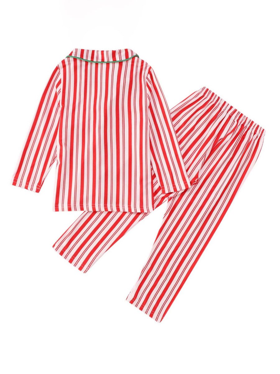 Christmas Striped Family Pajama Set