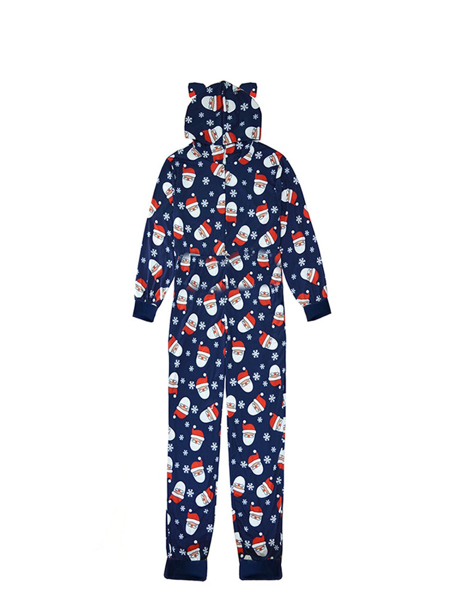 Santa Print Family Hooded Jumpsuit