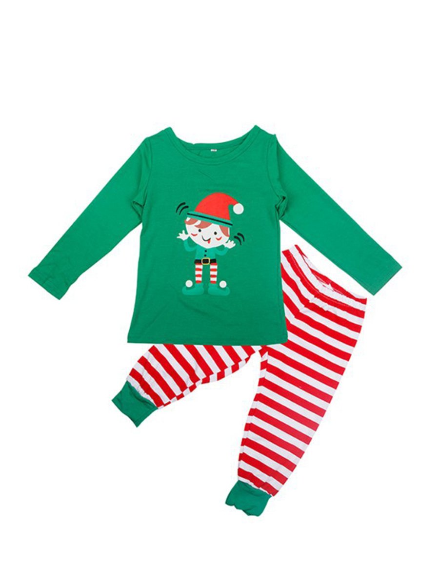 Christmas Hat Stripe Print Family Set