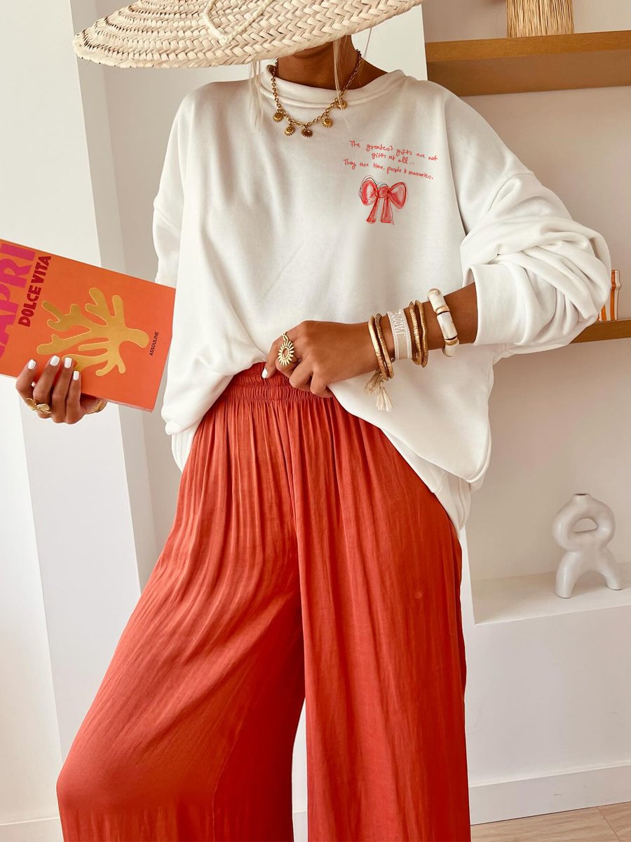 Women's Cotton Round Neck Long Sleeve BELIEVE IN YOURSELF Sweatshirt