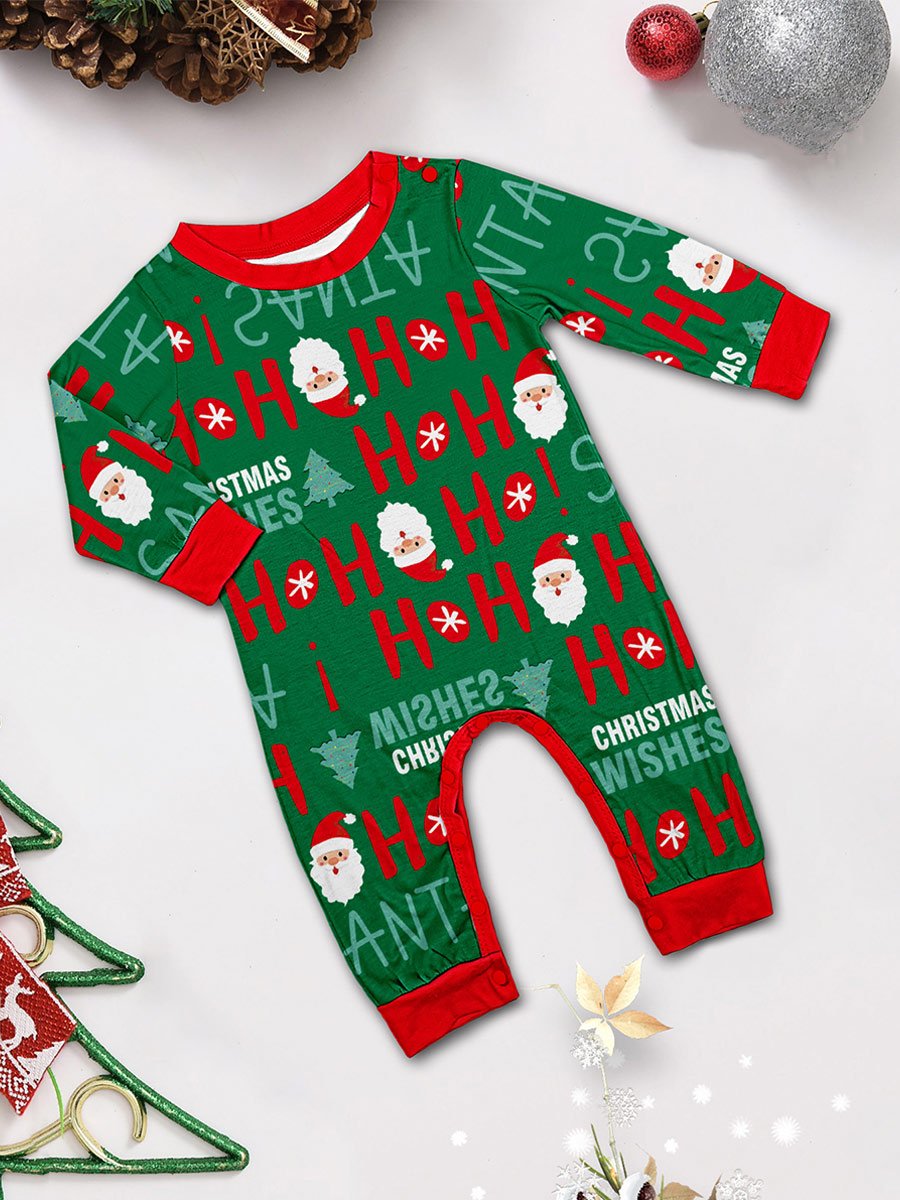 Christmas Letter Print Parent-Child Set