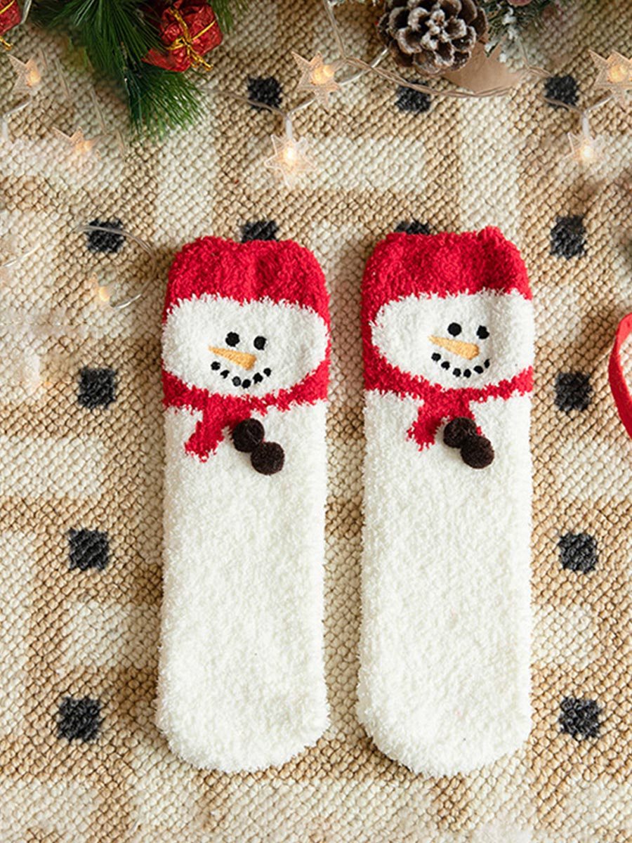 Coral Fleece Christmas Gift Christmas Animal Socks for Men and Women