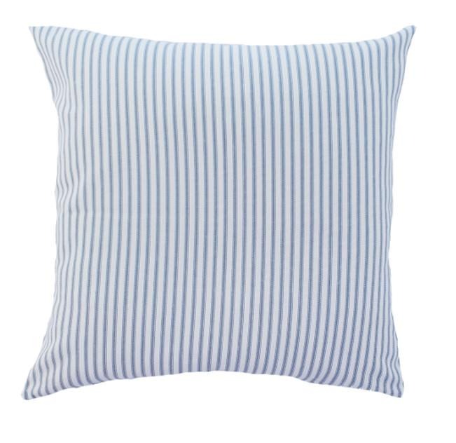 Light Blue Hamptons Striped Indoor Cushion
