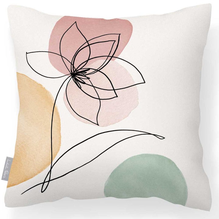 Abstract Flower Print Outdoor Garden Cushion