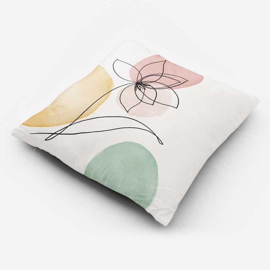 Abstract Flower Print Outdoor Garden Cushion