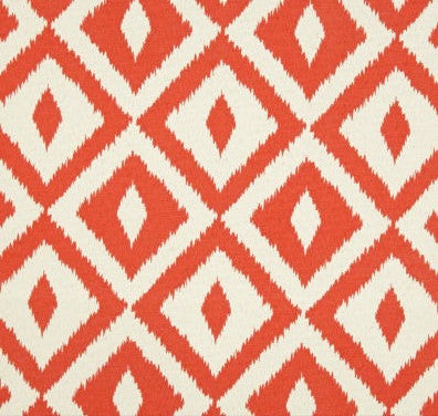 Orange and White Diamond Outdoor Cushion