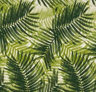 Jade Green Palm Leaves Outdoor Cushion