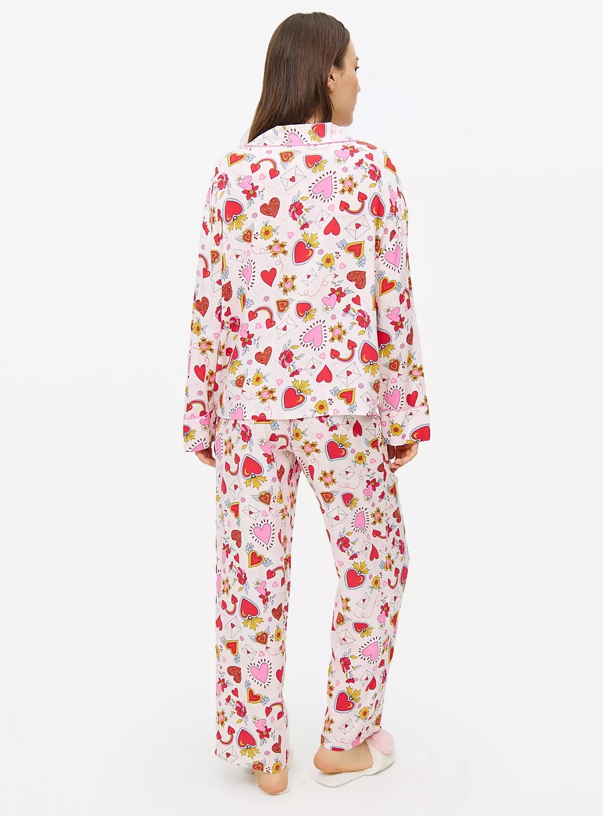 Tattoo Heart Print Traditional Pyjamas Set