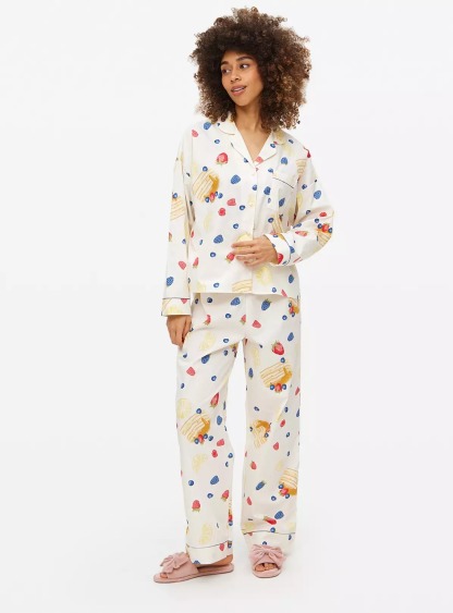 Fruit Pancakes Print Traditional Pyjamas Set
