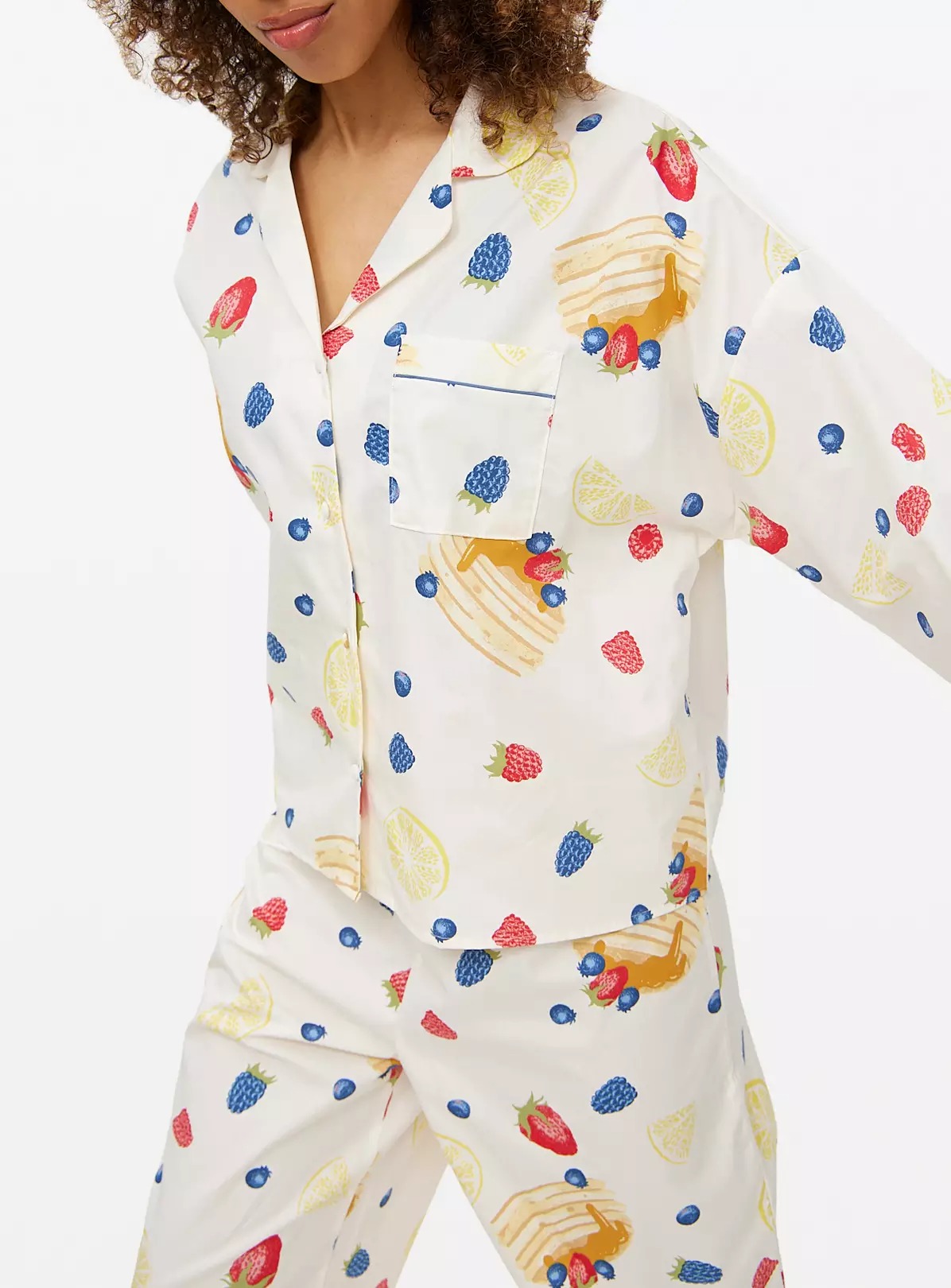 Fruit Pancakes Print Traditional Pyjamas Set