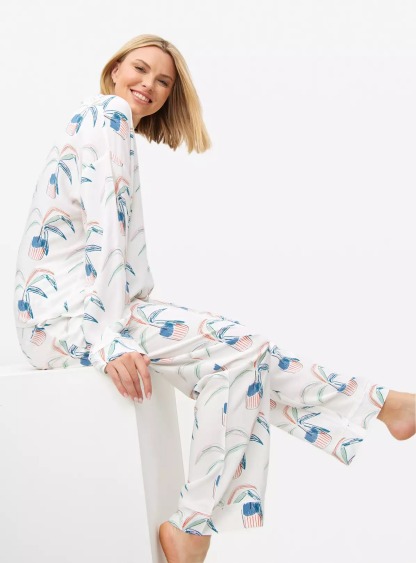 Crassula Printed Traditional Pyjamas Set
