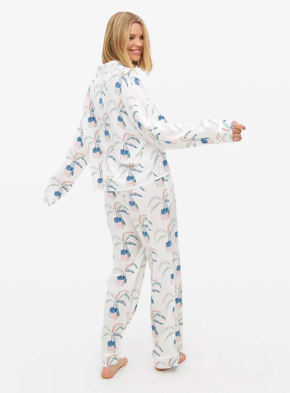 Crassula Printed Traditional Pyjamas Set