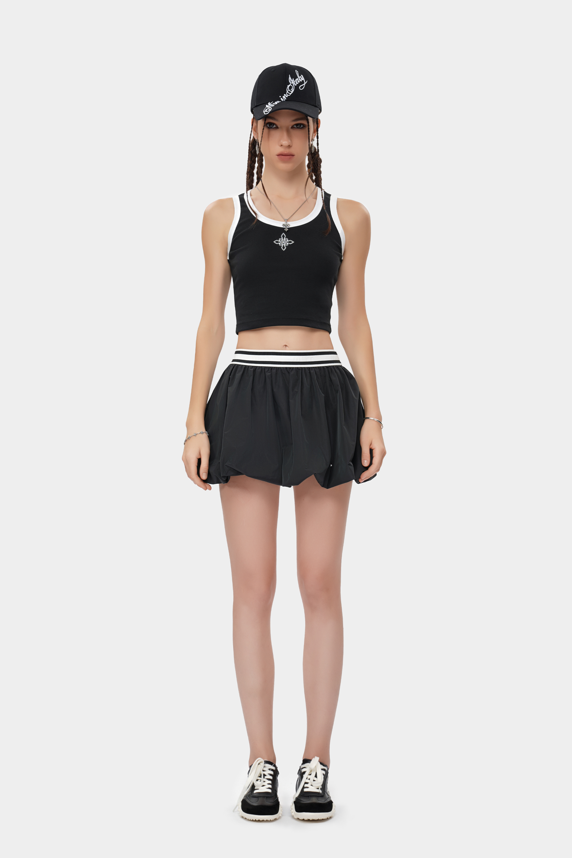 MET initaly MIT splicing contrasting vest women