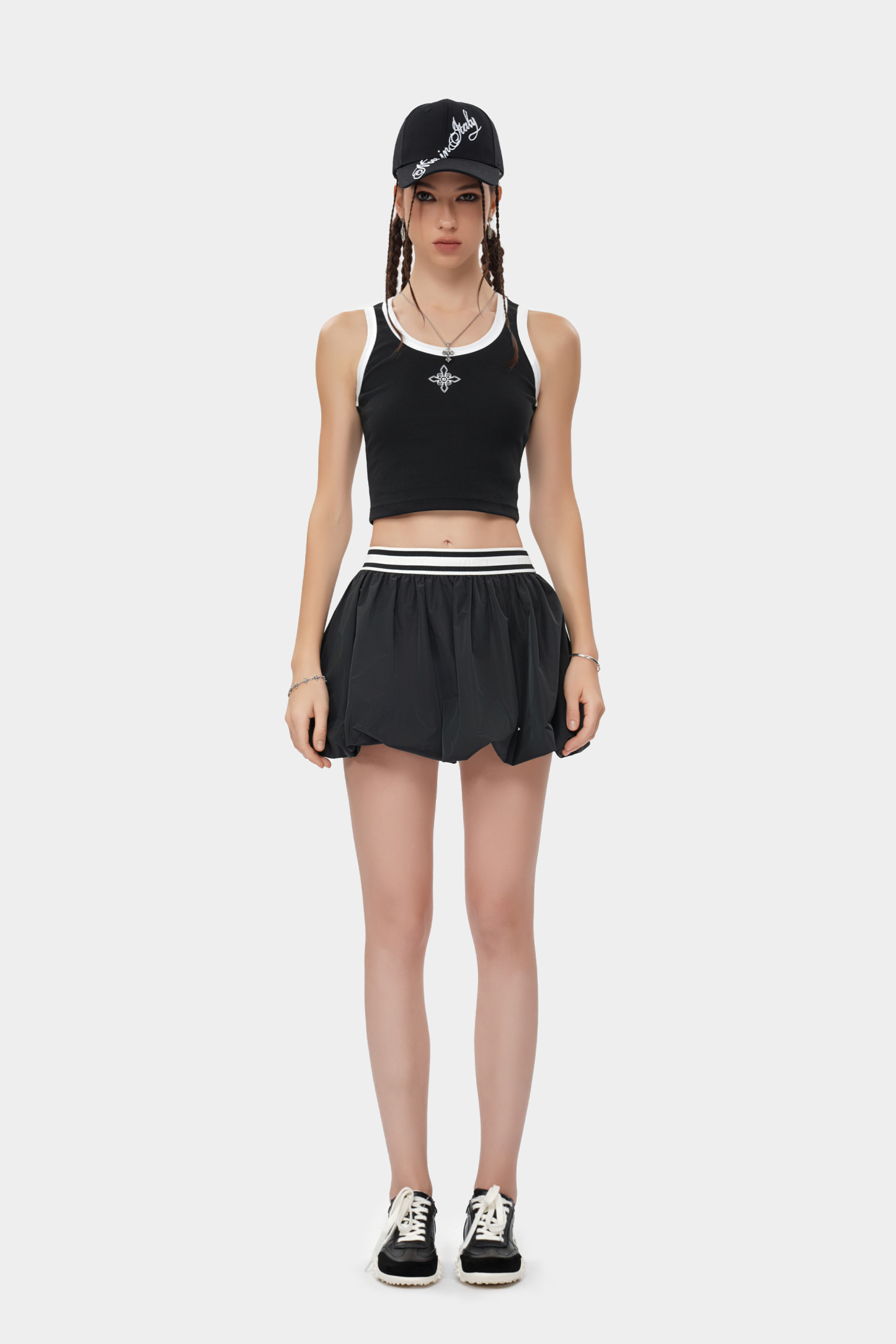 MET initaly MIT splicing contrasting vest women