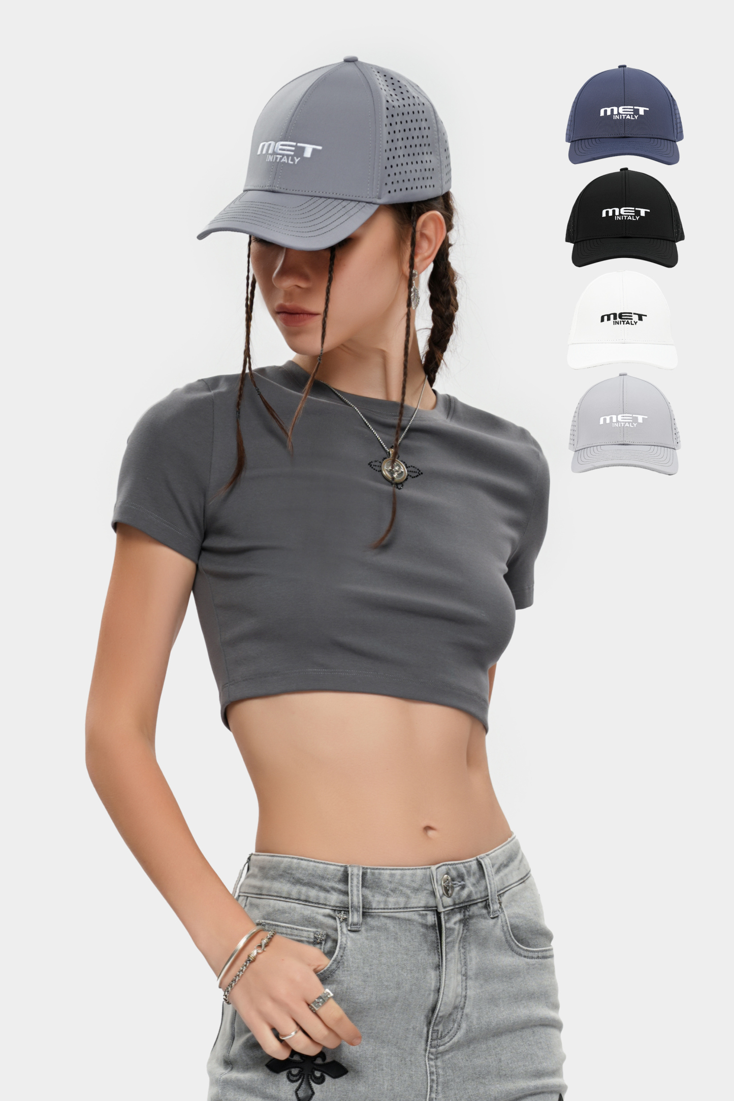 METinitaly Personalized Letter-Printed Baseball Cap