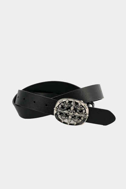 METinitaly Black Silver Buckle Belt