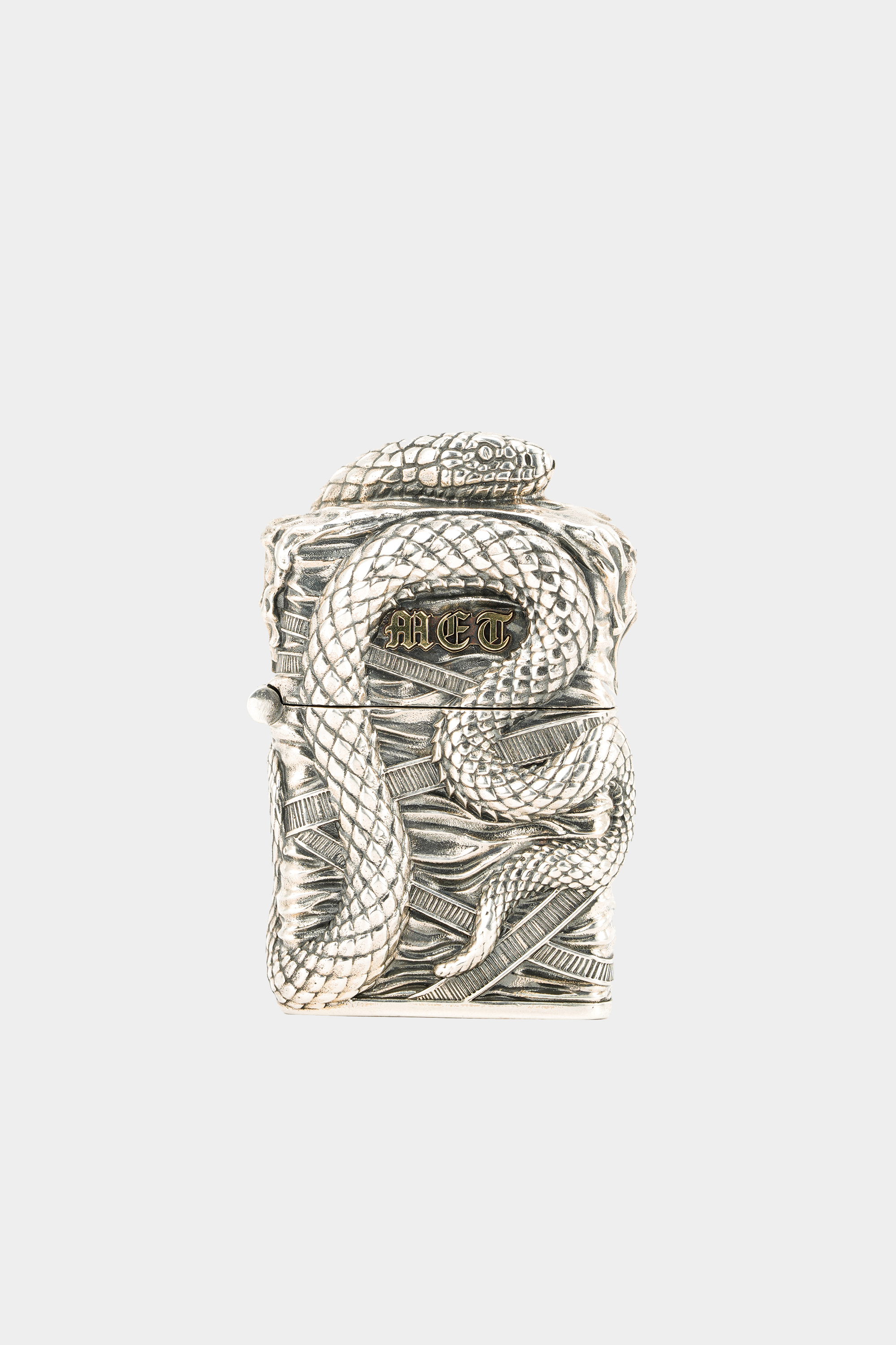 METinitaly Silver Snake Print Lighter