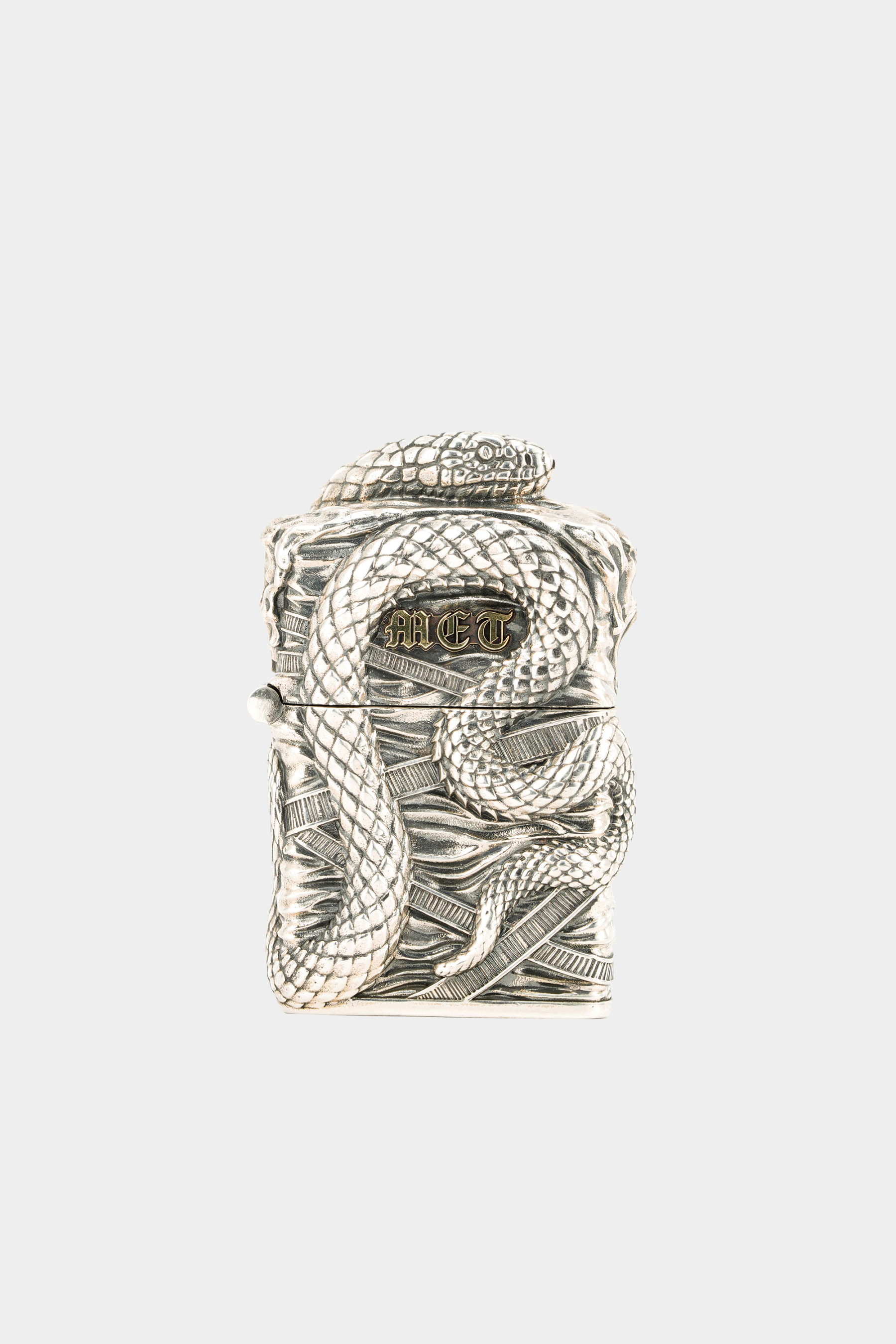METinitaly Silver Snake Print Lighter