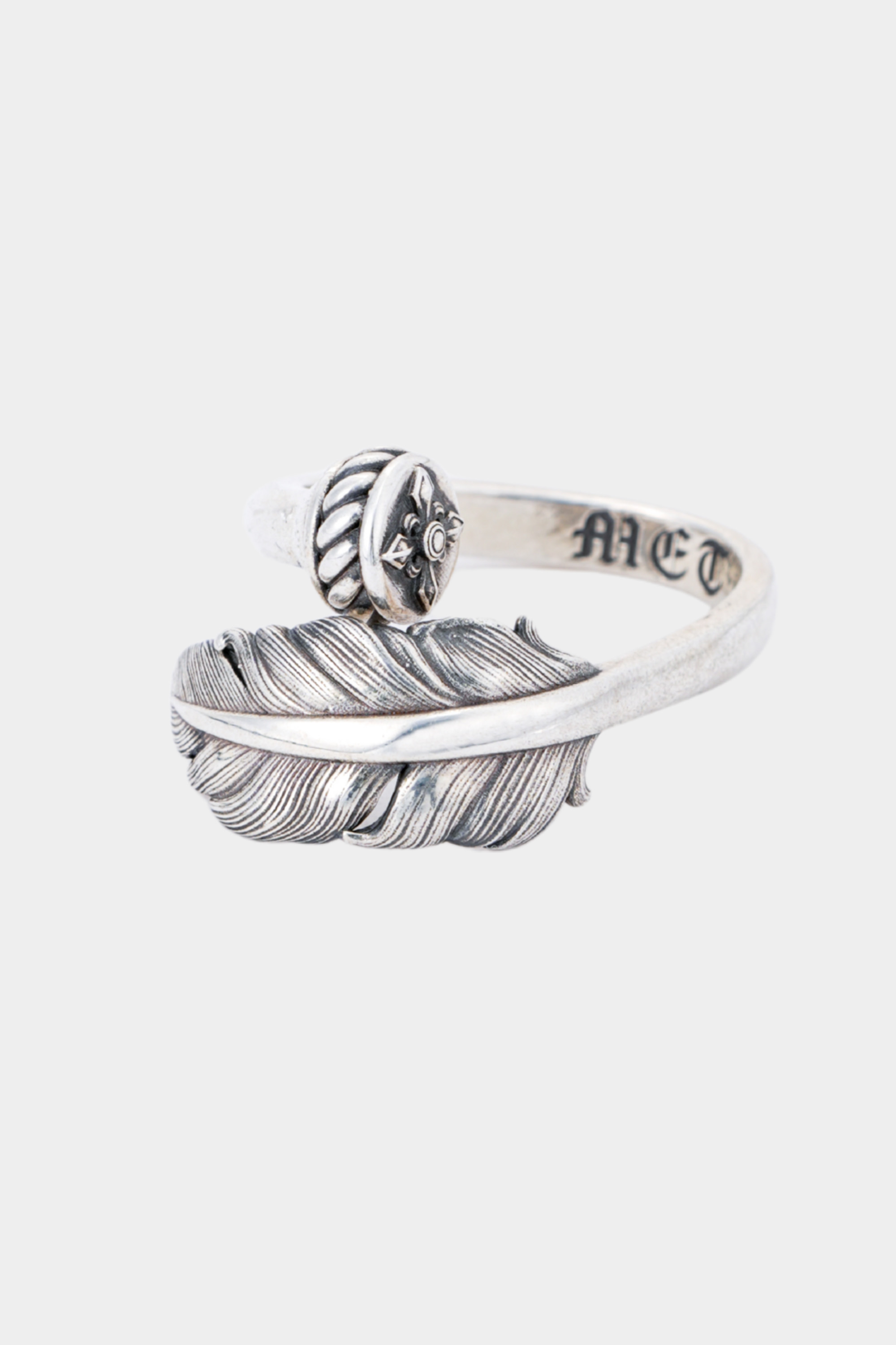 METinitaly Vintage Indian Feather Open Ring - Punk Style Couple Rings