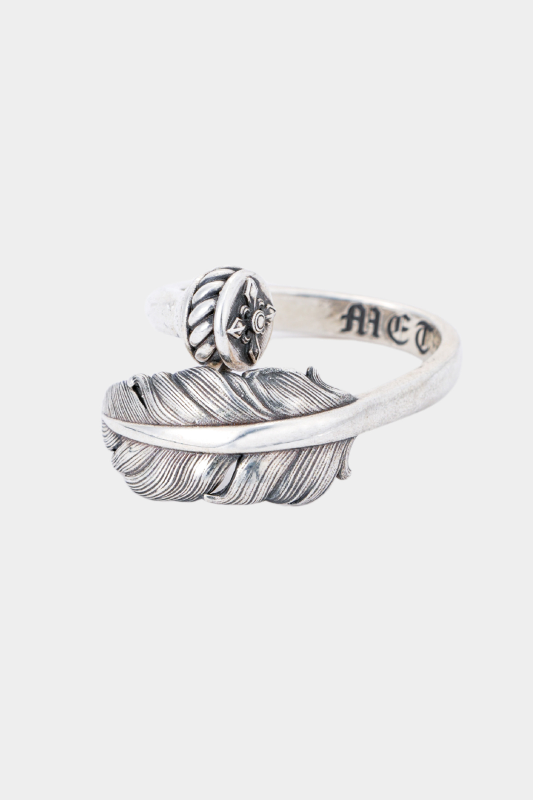 METinitaly Vintage Indian Feather Open Ring - Punk Style Couple Rings
