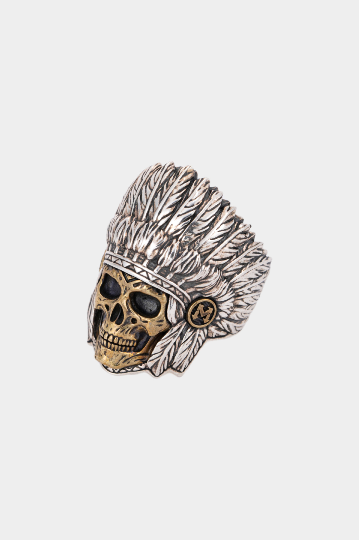 METinitaly Vintage Indian Skull Ring