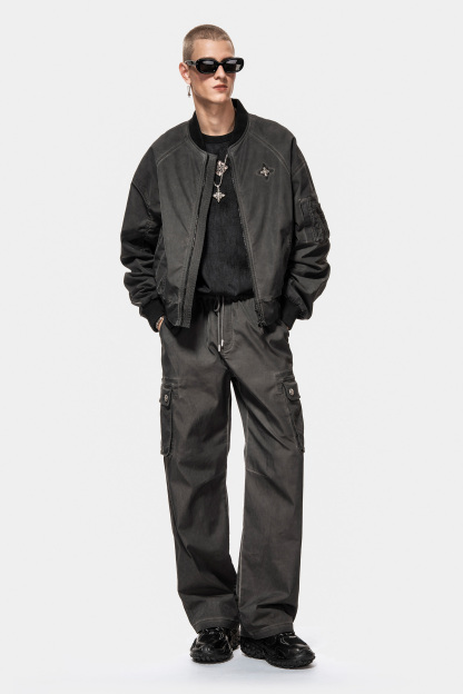 MET in Italy Men's Work Pants Loose Straight-Leg Pants