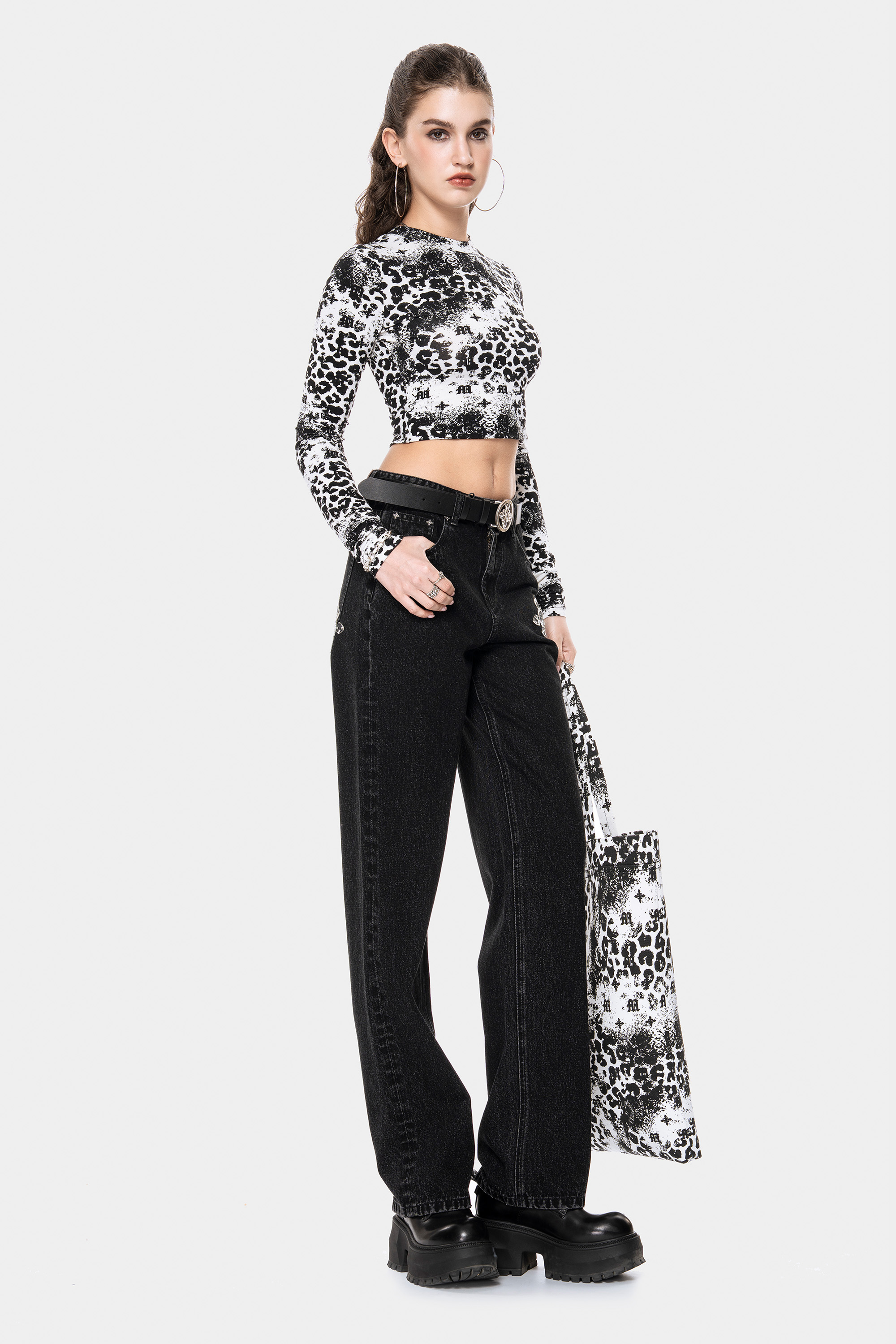 MET Italy Leopard Print Long-Sleeve Women's T-Shirt