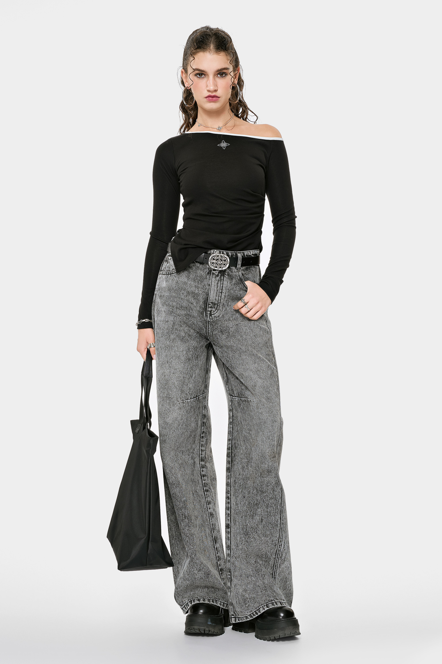 MET in Italy American-style slanted shoulder long-sleeve T-shirt