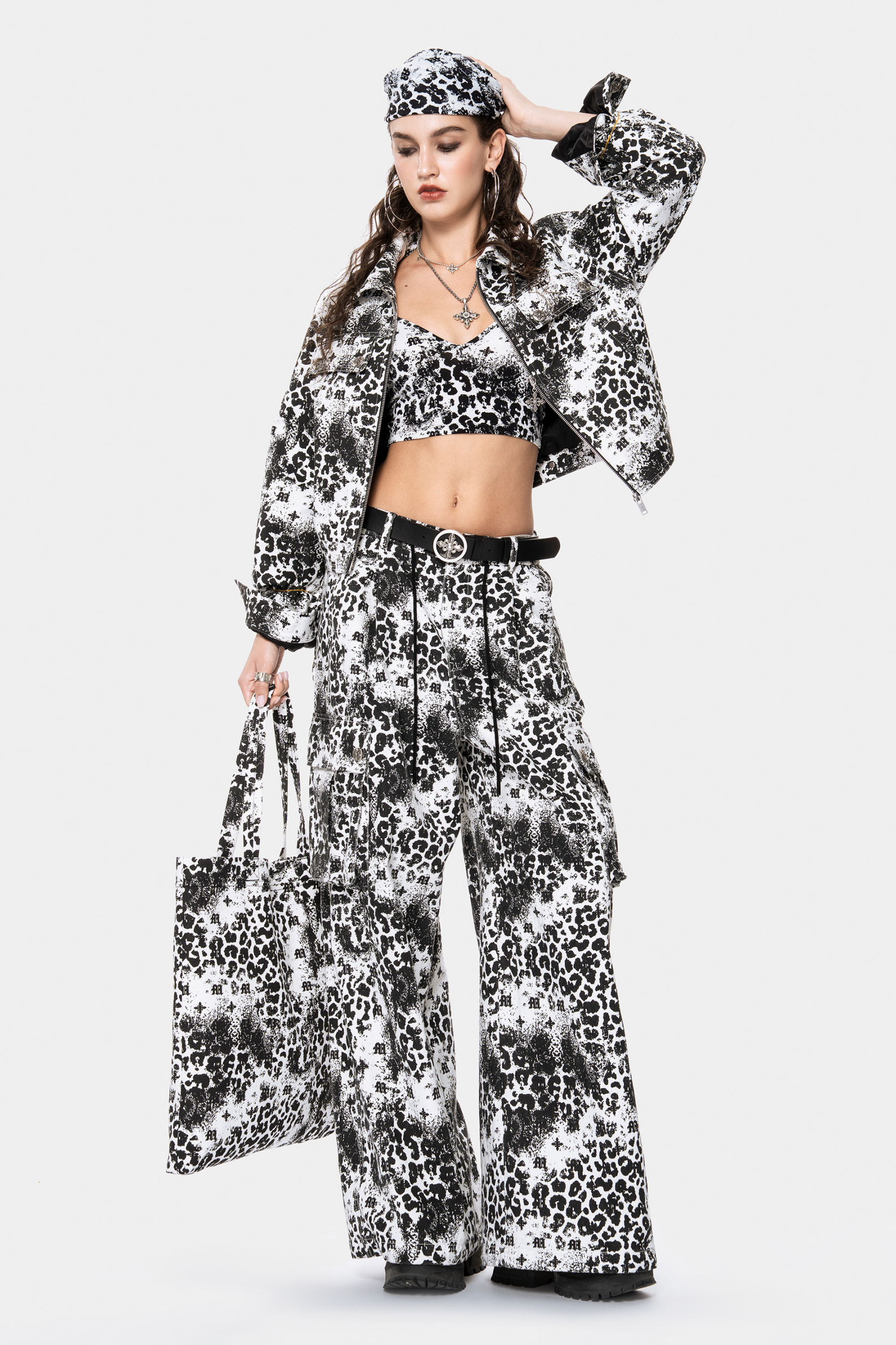 MET Italy Vintage Leopard Print Short Jacket for Women