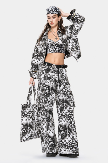 MET Italy Vintage Leopard Print Short Jacket for Women