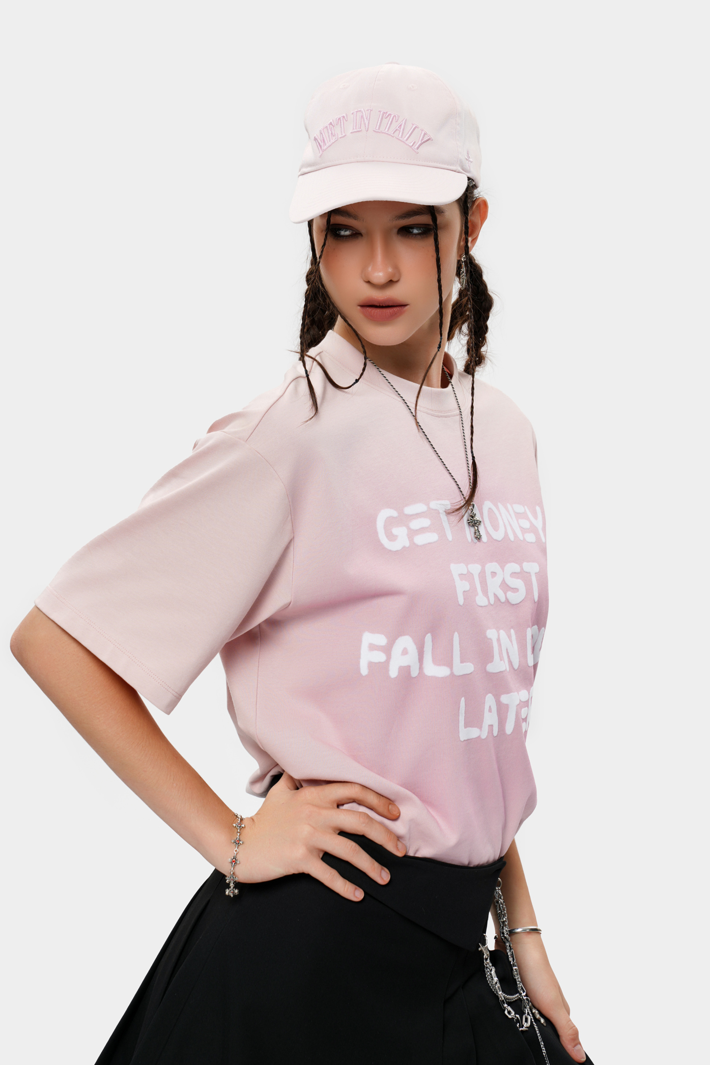 METinitaly Minimalist Letter-Printed Baseball Cap