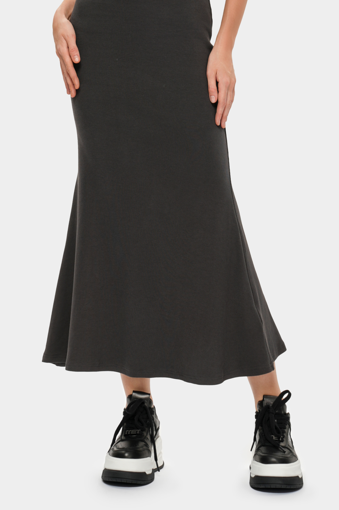 METinitaly Stylish Black Platform Casual Sneakers