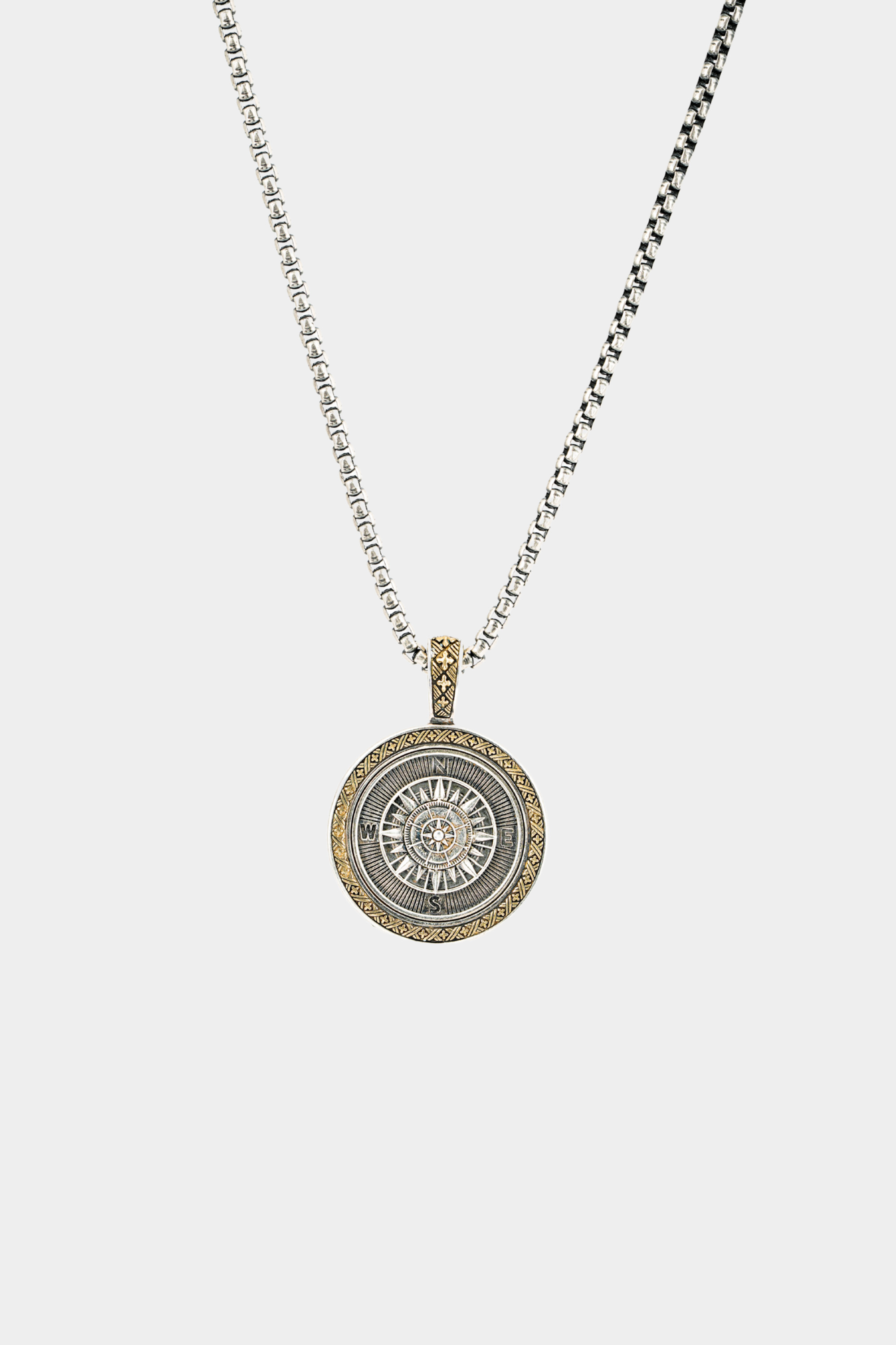 METinitaly Punk Compass Designer Pendant Necklace 