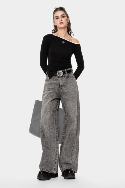 MET in Italy American-style slanted shoulder long-sleeve T-shirt