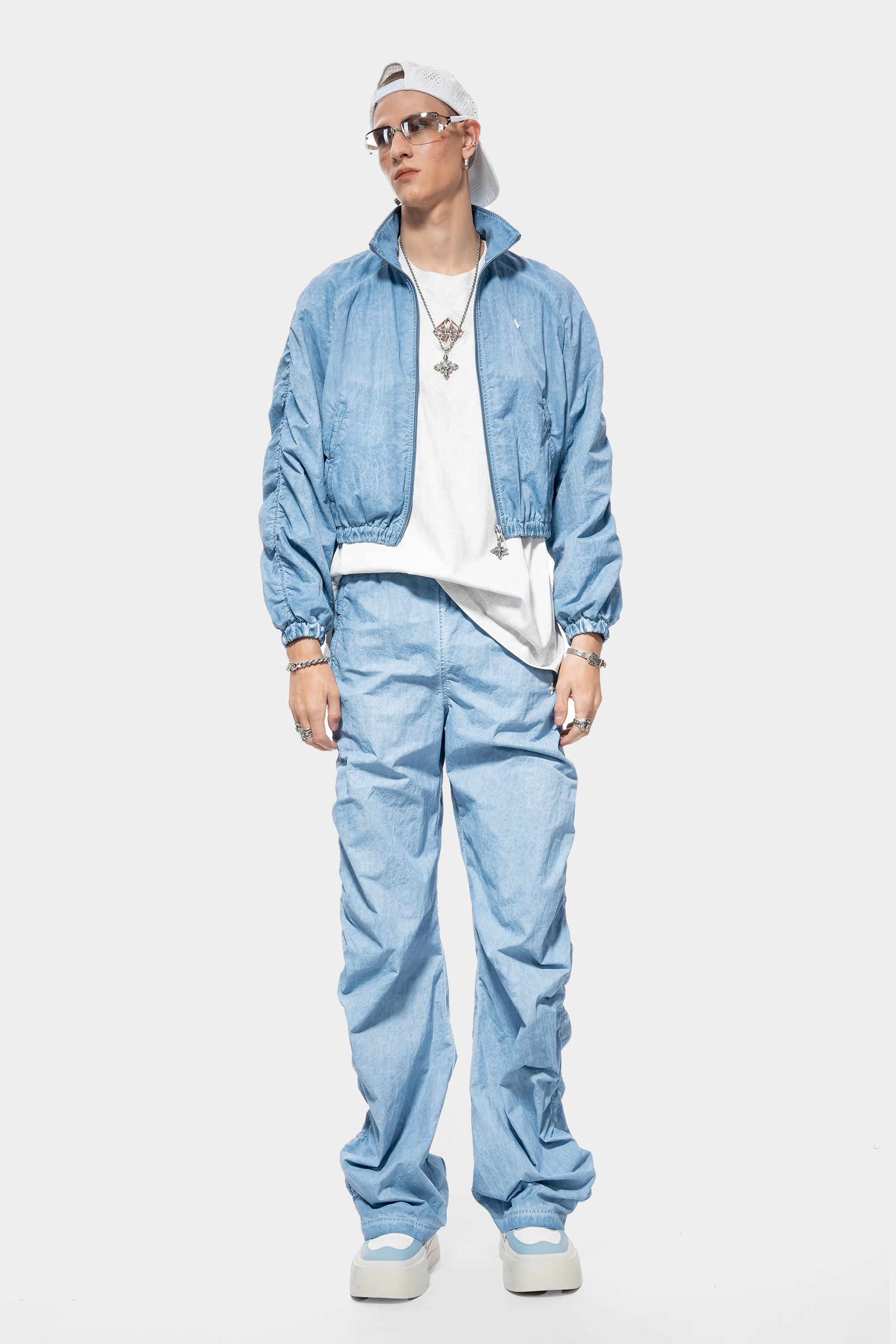 MET in Italy Casual Stand Collar Zip-Up Short Jacket