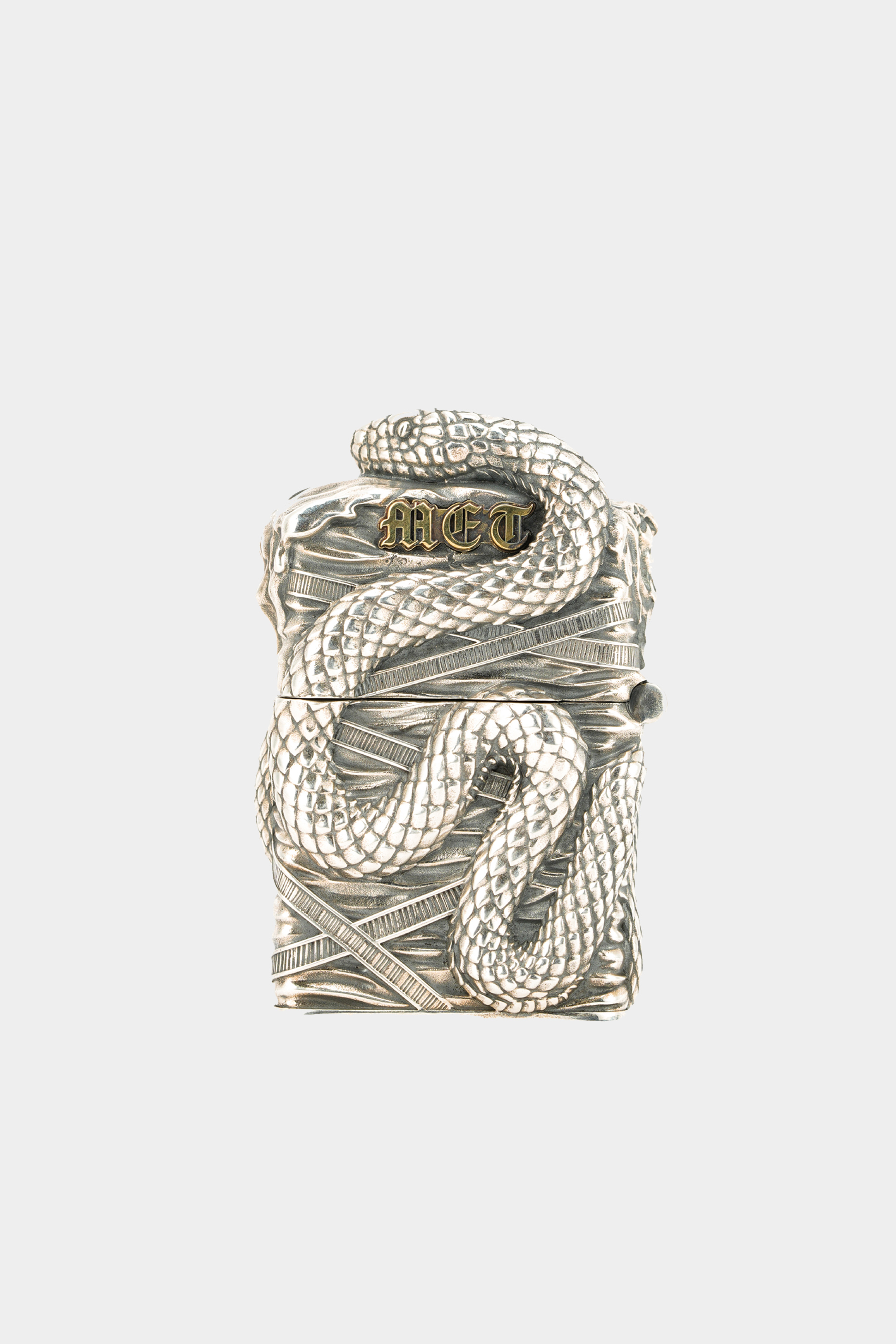 METinitaly Silver Snake Print Lighter