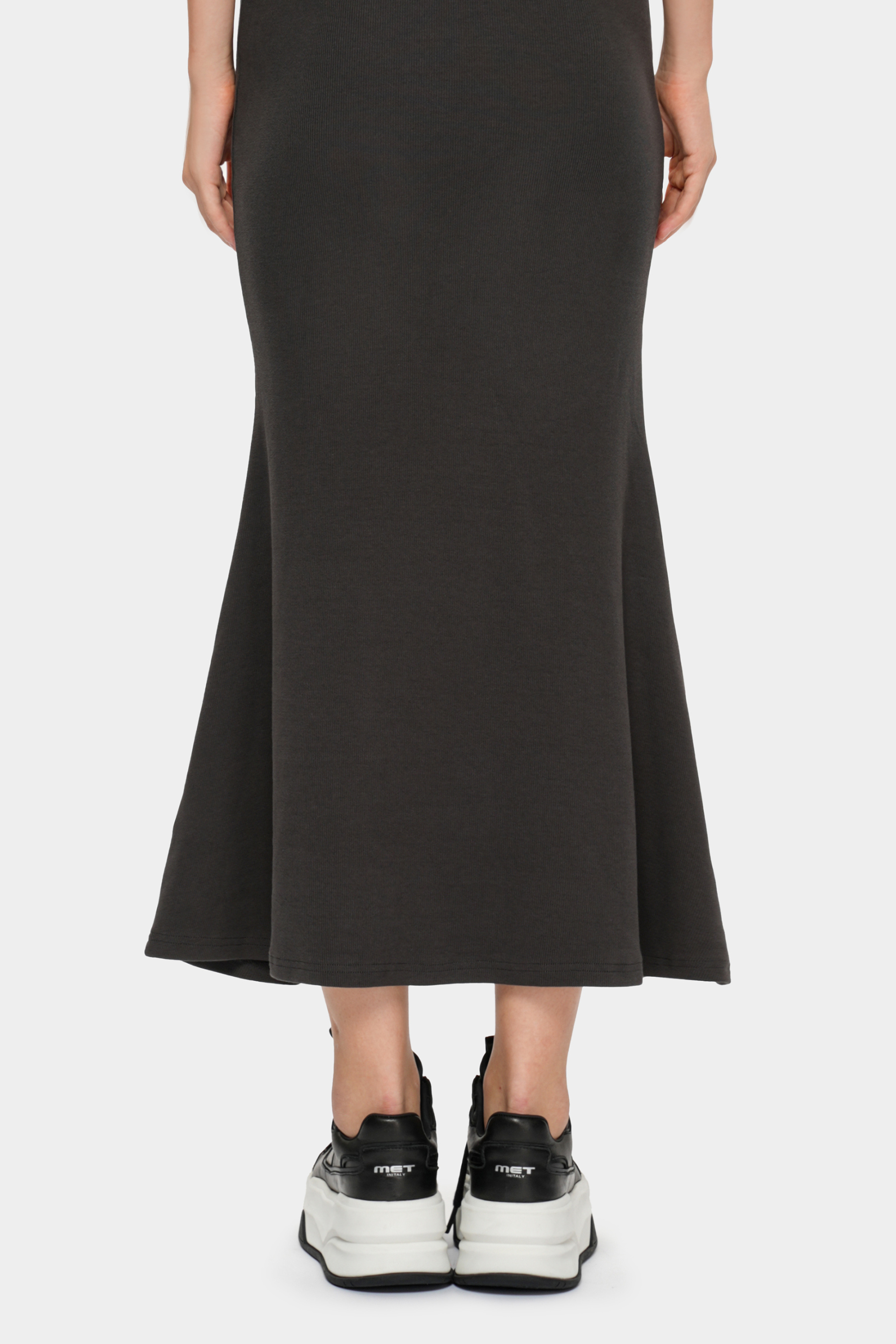 METinitaly Stylish Black Platform Casual Sneakers