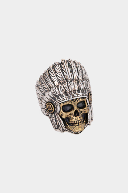 METinitaly Vintage Indian Skull Ring