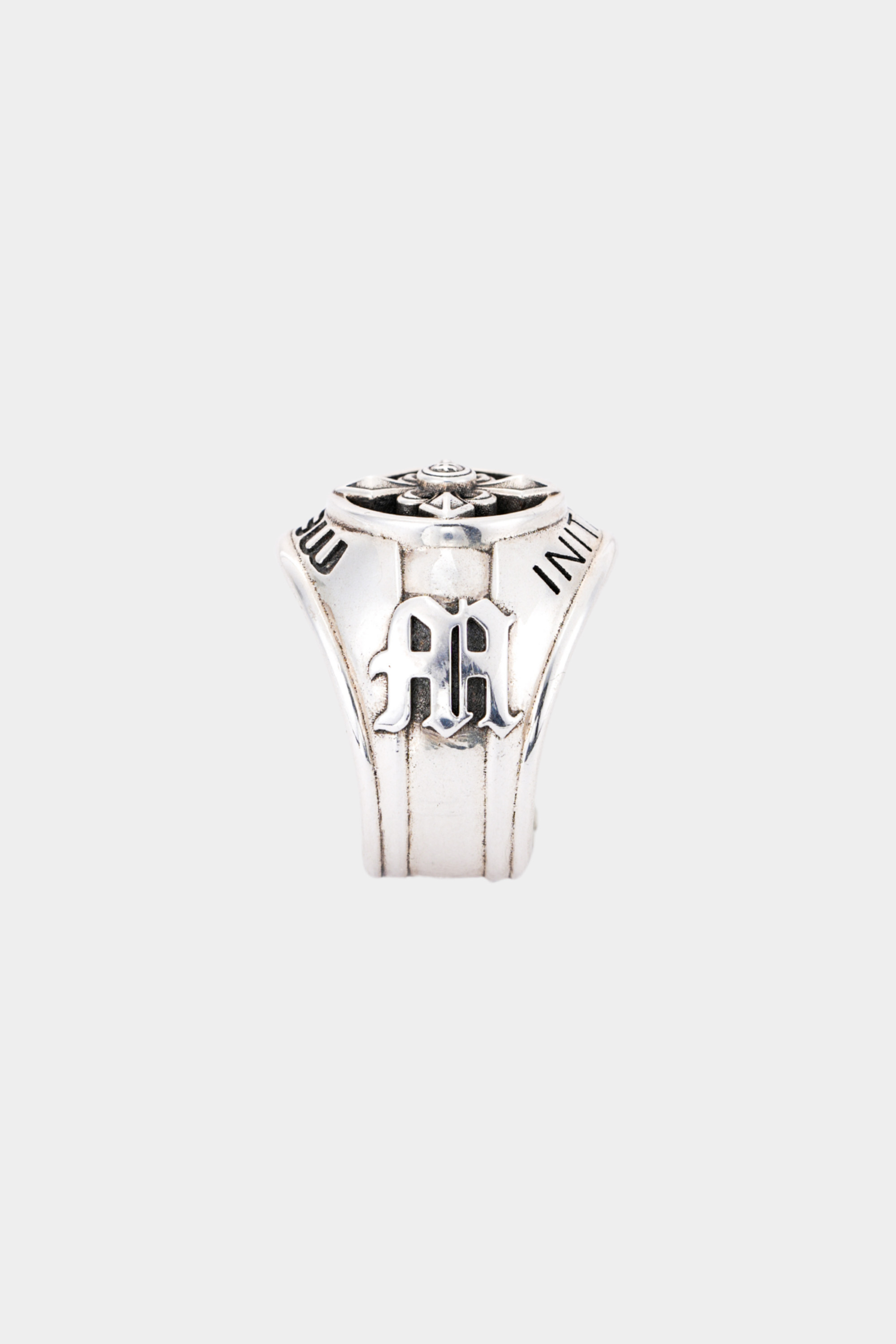 METinitaly Punk Cross Silver Open Ring