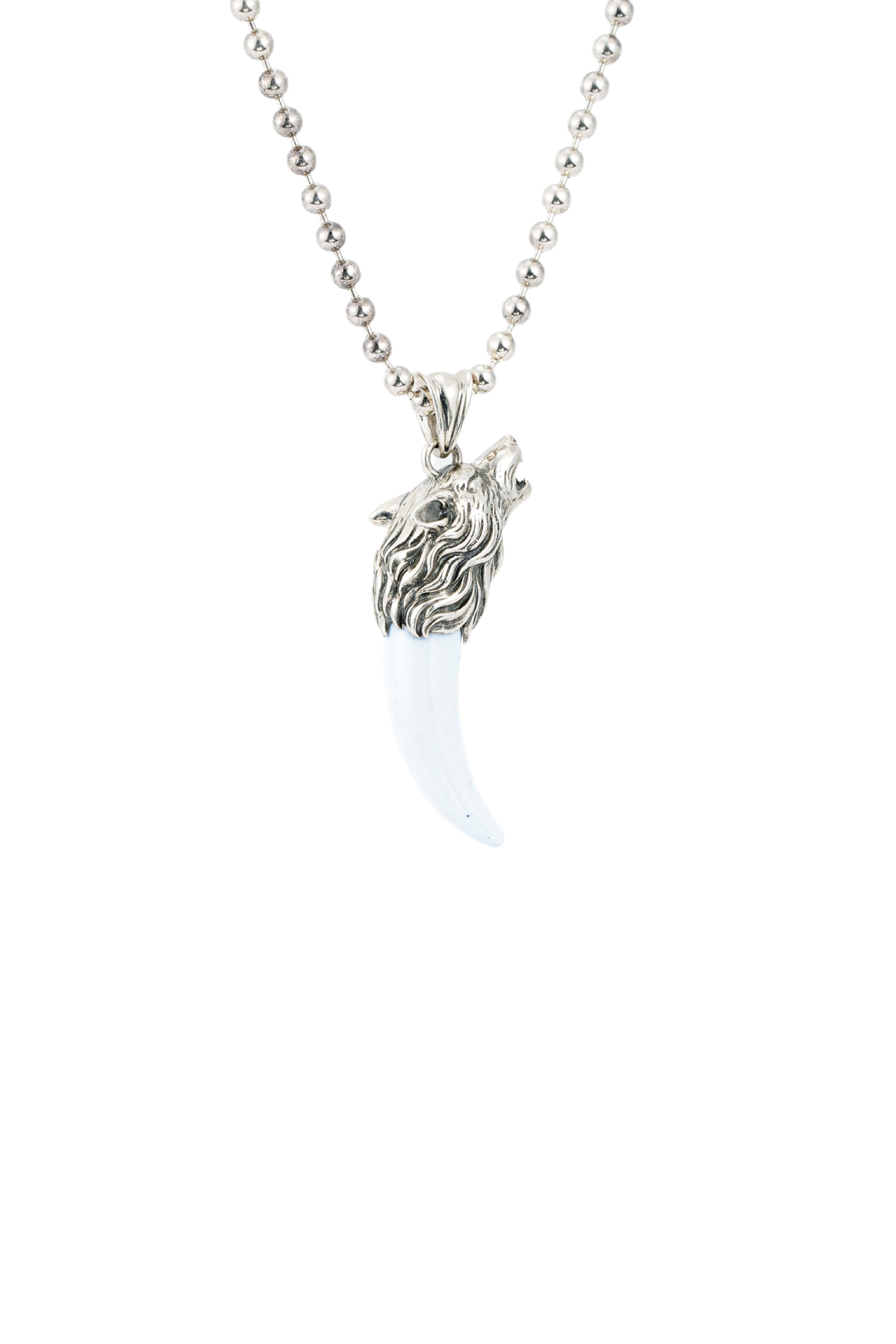METinitaly Wolf Tooth Pendant - Black Dog Tooth Charm 