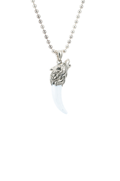 METinitaly Wolf Tooth Pendant - Black Dog Tooth Charm 
