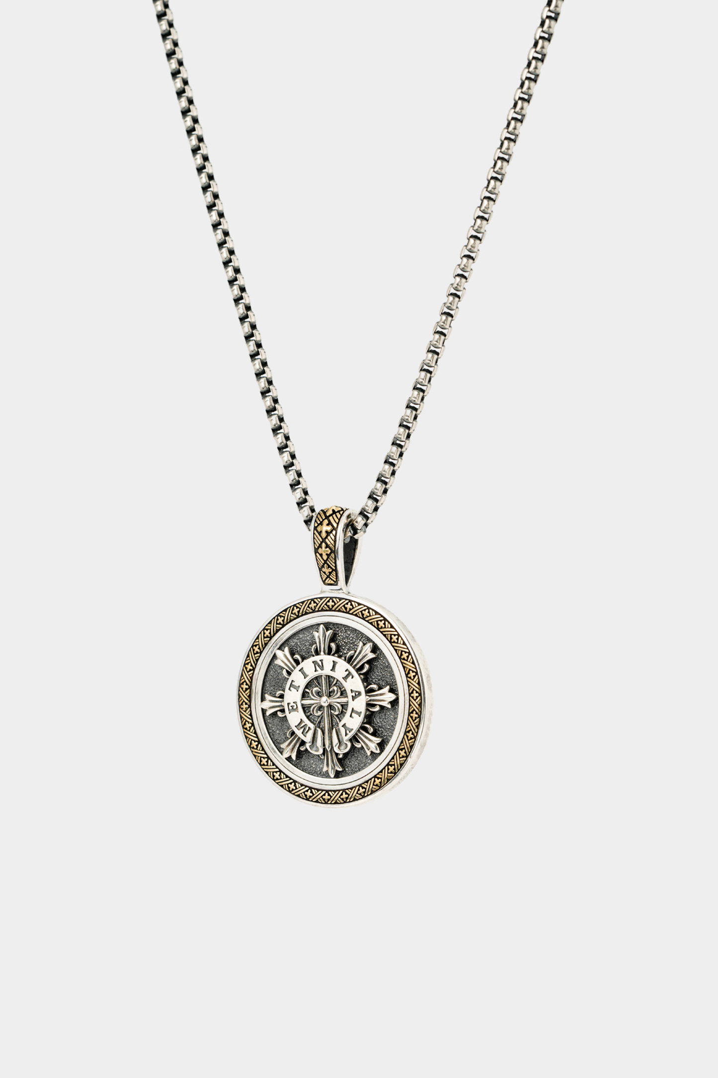 METinitaly Vintage Punk Compass Pendant Necklace