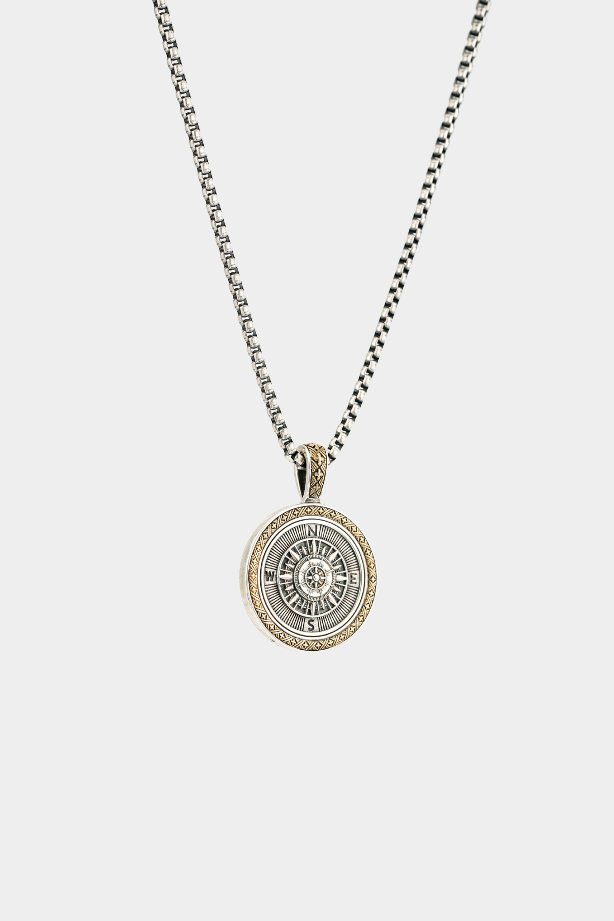 METinitaly Punk Compass Designer Pendant Necklace 