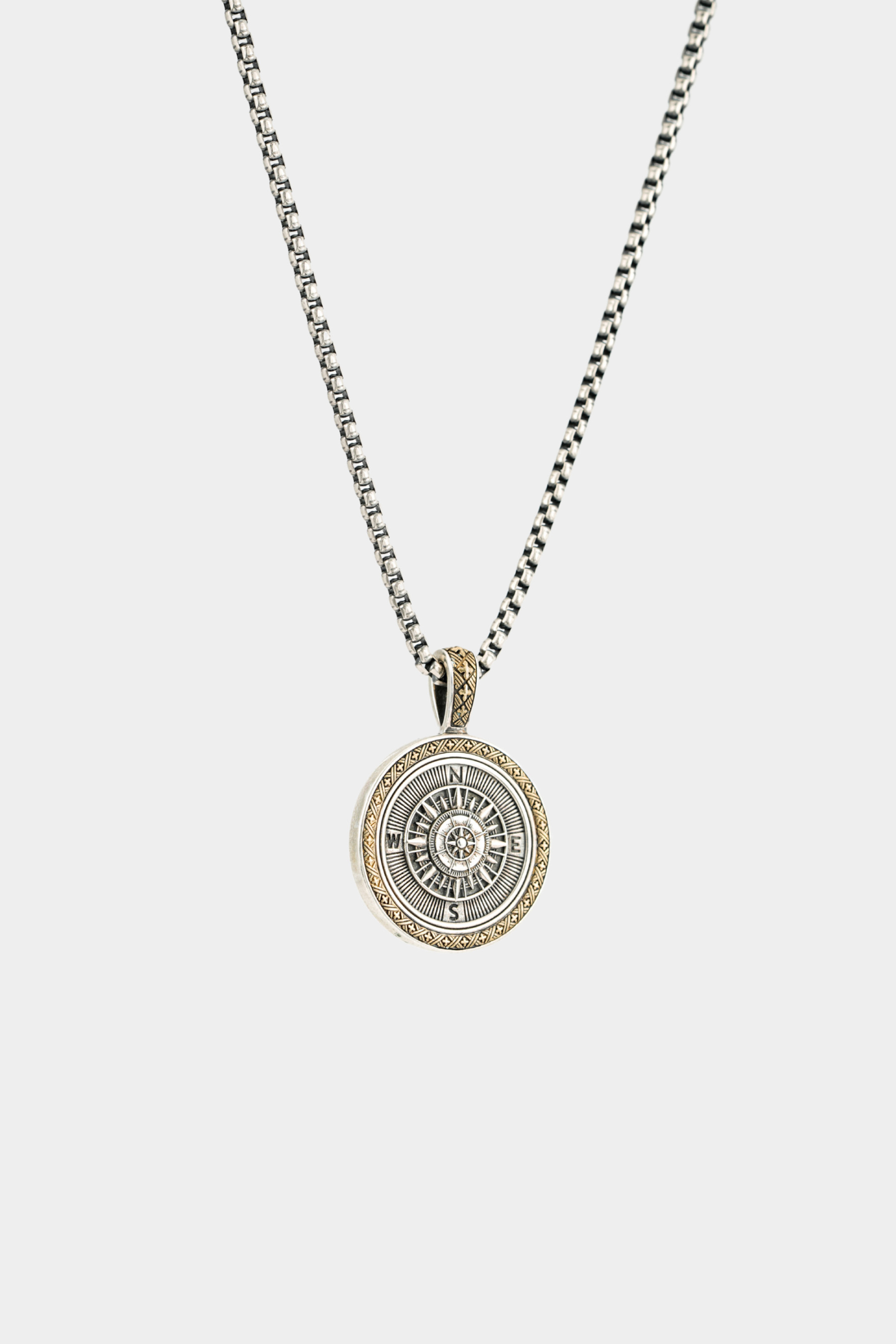 METinitaly Punk Compass Designer Pendant Necklace 