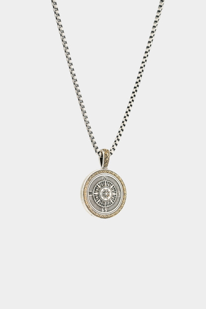 METinitaly Punk Compass Designer Pendant Necklace 